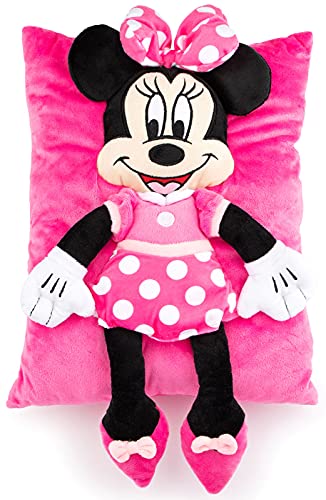 Jay Franco Disney Minnie Mouse 3D Snuggle Pillow Super Soft Plush Stuffed Animal 15 x 11 Inches Kids Bedroom Decor and Gift for Girls Official Licensed - Image 1