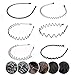 LERNOU Elastic Wavy Spring Wave Hair Band, Multi-Style Black Non-slip Metal Hair Hoop, Unisex Sport Fashion Hair Band Accessories for Women and Men(6 Pieces) - Image 2