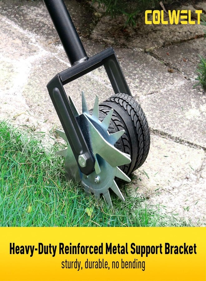 Colwelt Wheel Rotary Edger Lawn Tool 59’’, Manual Grass Edger Tool with Wheel with Extra-Wide Rubber Wheel, Garden Edger with Reinforced Bracket, Rotary Edging Tool for Landscaping Sidewalks Driveways - Image 4
