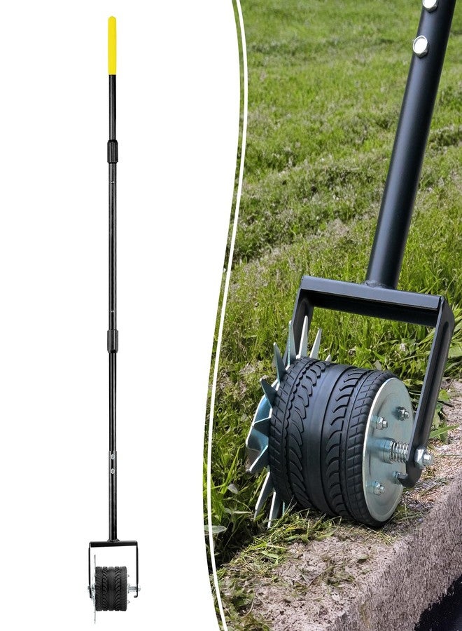 Colwelt Wheel Rotary Edger Lawn Tool 59’’, Manual Grass Edger Tool with Wheel with Extra-Wide Rubber Wheel, Garden Edger with Reinforced Bracket, Rotary Edging Tool for Landscaping Sidewalks Driveways - Image 1