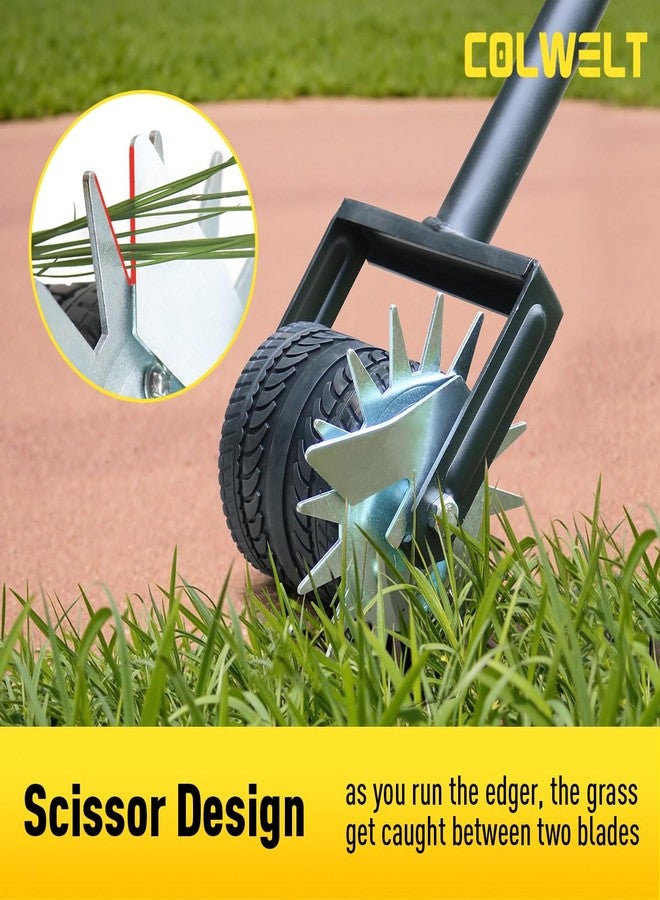 Colwelt Wheel Rotary Edger Lawn Tool 59’’, Manual Grass Edger Tool with Wheel with Extra-Wide Rubber Wheel, Garden Edger with Reinforced Bracket, Rotary Edging Tool for Landscaping Sidewalks Driveways - Image 5