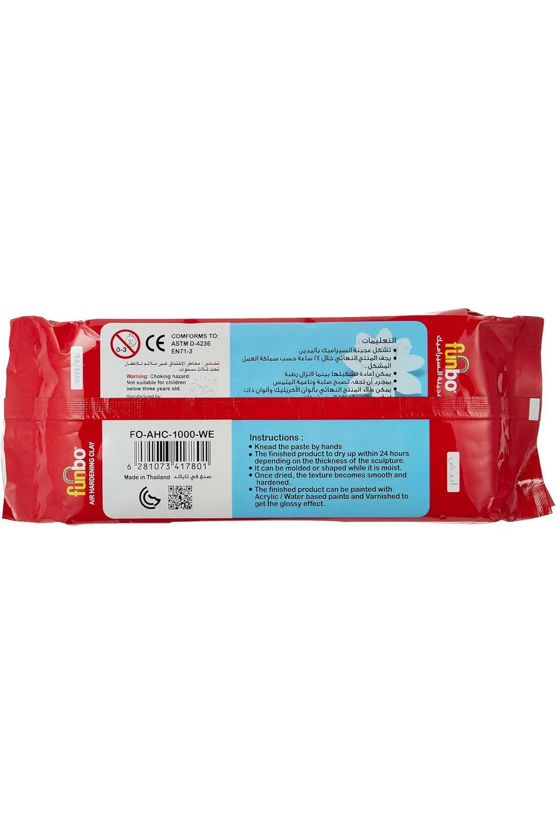 Funbo Air Hardening Clay 1000Gm White - Image 2