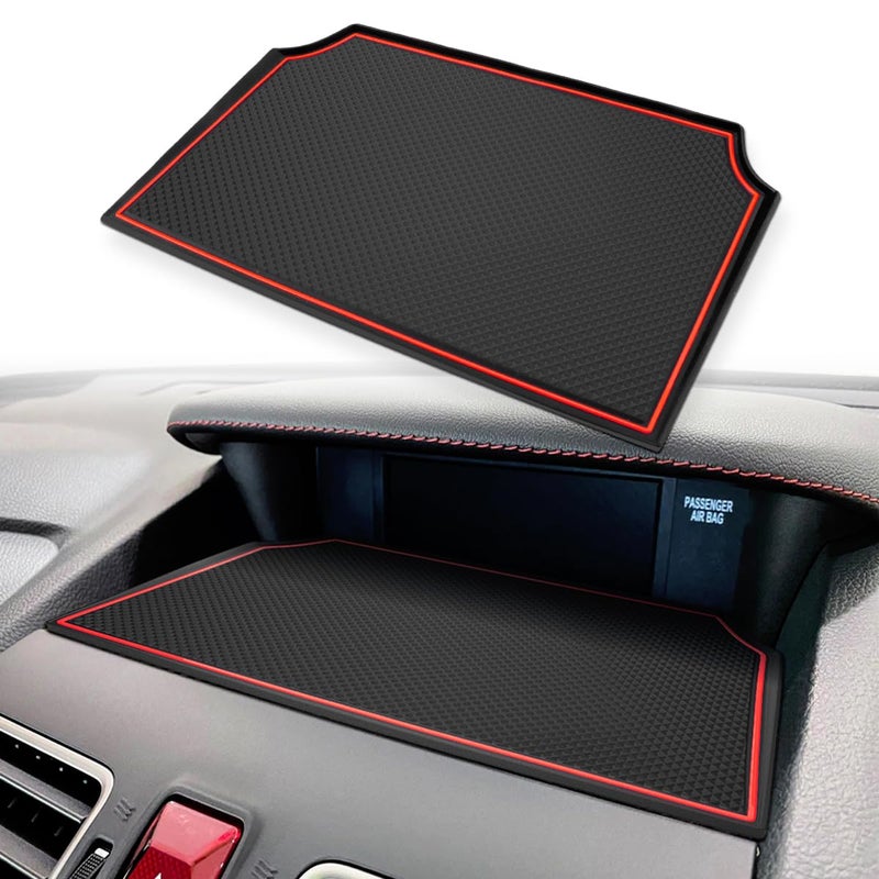 Auovo Dashboard Mats Compatible with Subaru Crosstrek Accessories 20122017 Forester 20142018 XV Impreza 20122016 Car Interior Silicone Dash Pad Liner Tray Red Trim