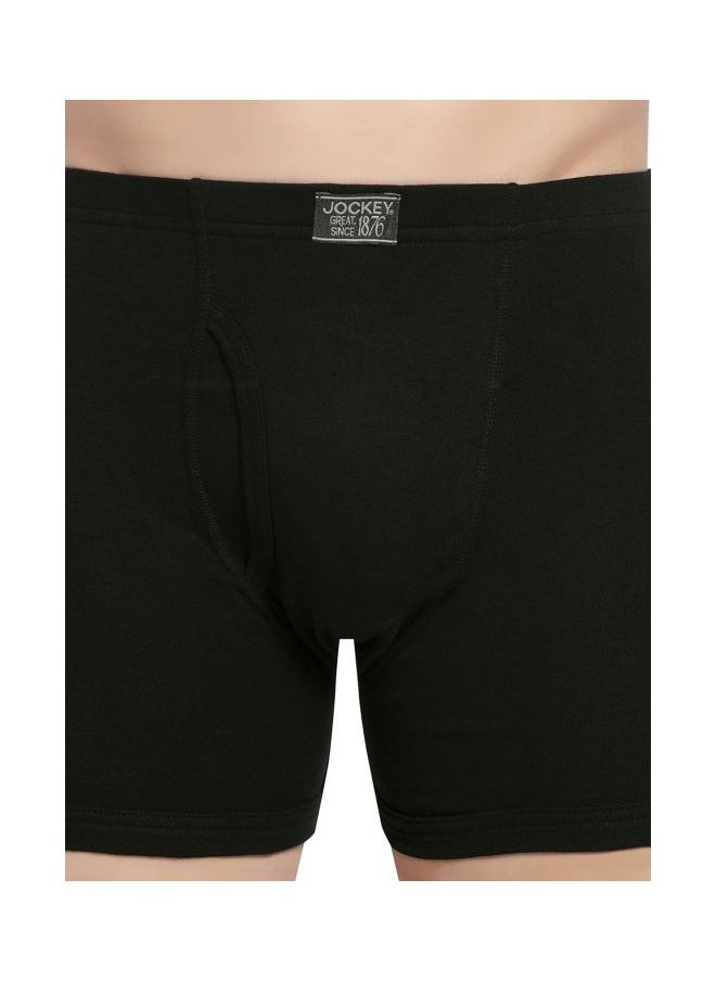 JOCKEY - Jockey 8008 Men Super Combed Cotton Rib Solid Boxer Brief with Ultra soft Concealed Waistband Pack of 2 - Image 1