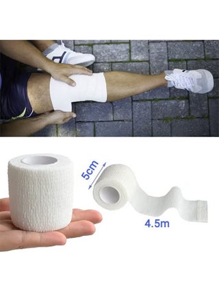 10 Rolls Self Adhesive Wrap Athletic Tape Gauze Breathable Elastic Cohesive Bandage for Sports Injury & Pet 5*4.5 cm, White - view 5