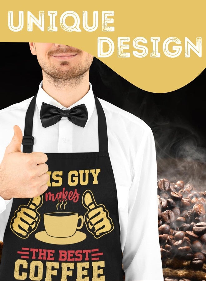 إنو بيتا هدايا InnoBeta Barista للرجال والنساء، مريلة قهوة مرحة مزودة بجيوب وحزام رقبة قابل للتعديل - Image 2