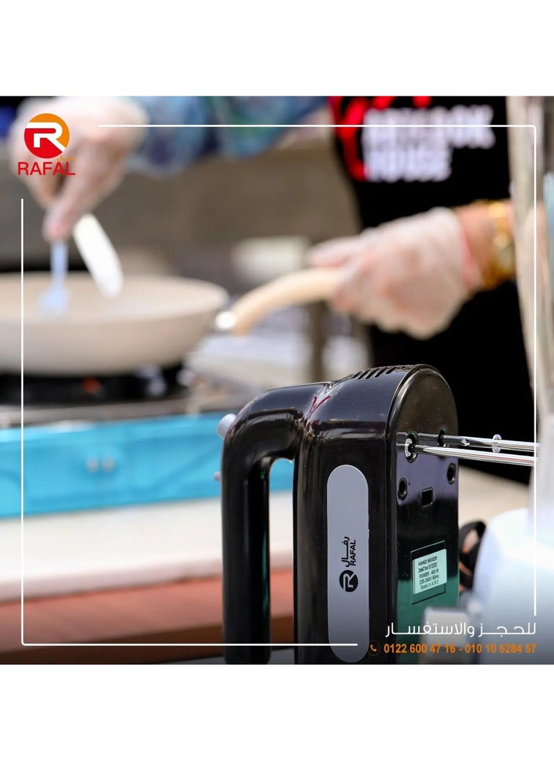 رافال مضرب بيض وعجان كهربائي - 5 سرعات+تربو \ 400 وات  (أسود)  - Image 3