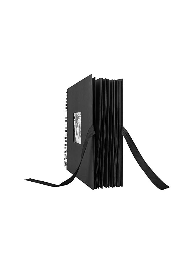 The Bros DIY Photo Album with Photo Opening Wedding Guest for Anniversary Travel Memory Black 10X10inch - Image 5