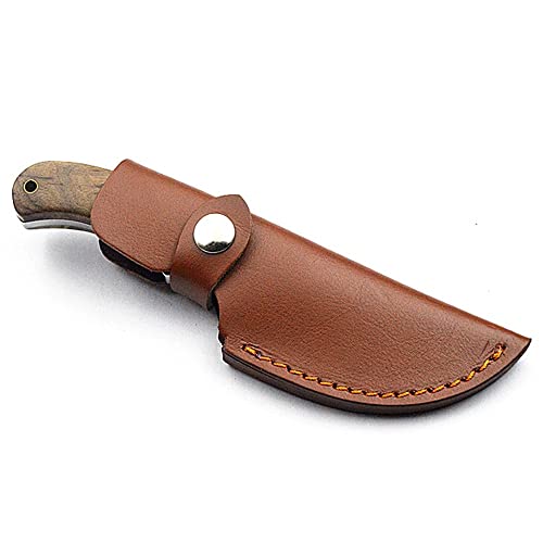 MiOYOOW Leather Knife Sheath, Straight Knifes Holster PU Leather Knife Blade Cover for Hunting, Leisure and Kitchen - Image 4