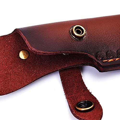 MiOYOOW Leather Knife Sheath, Straight Knifes Holster PU Leather Knife Blade Cover for Hunting, Leisure and Kitchen - Image 5