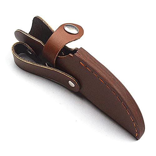 MiOYOOW Leather Knife Sheath, Straight Knifes Holster PU Leather Knife Blade Cover for Hunting, Leisure and Kitchen - Image 3