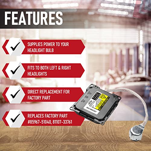 AA Ignition HID Ballast with Ignitor - Xenon Headlight Control Unit - Replaces 85967-51040, 81107-33761, 81107-30D30, DDLT003, KDLT003 -Compatible with Toyota & Lexus Vehicles - SC430, ES350, LS460, Prius, Avalon - Image 2