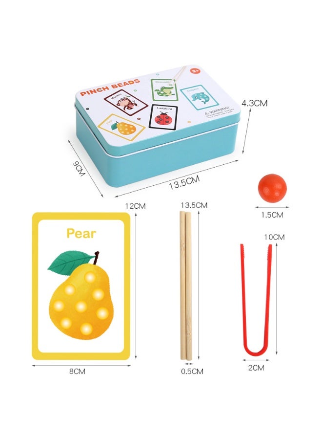 Pinch Beads Montessori Toy - Fine Motor Skills, Number & Color Matching Game for Kids 3+, Iron Box Pack - Image 3