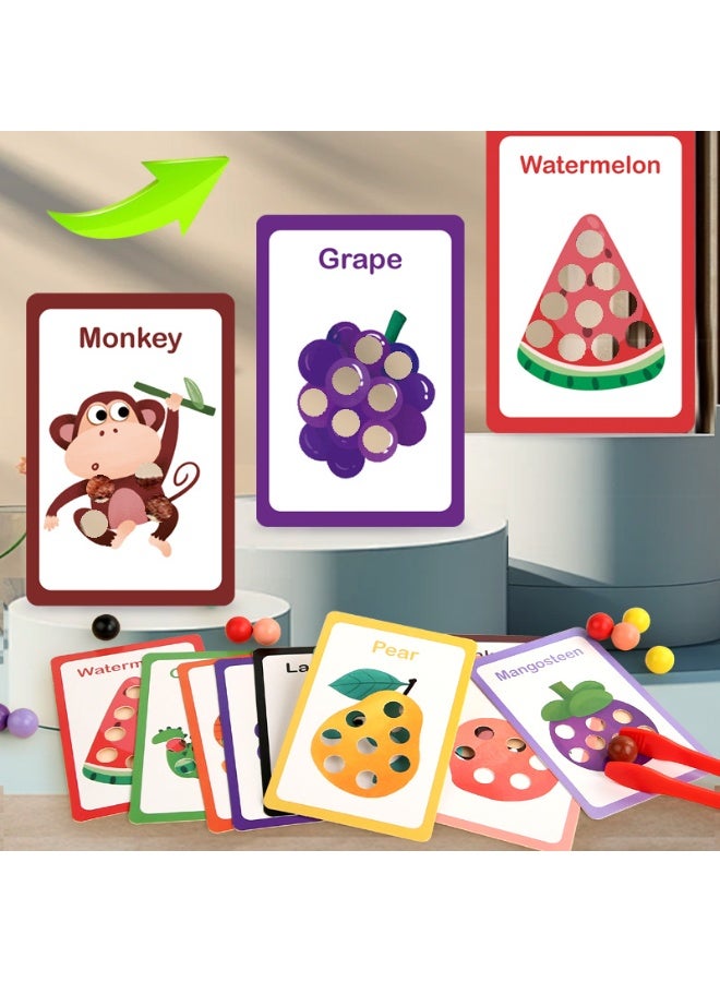 Pinch Beads Montessori Toy - Fine Motor Skills, Number & Color Matching Game for Kids 3+, Iron Box Pack - Image 5