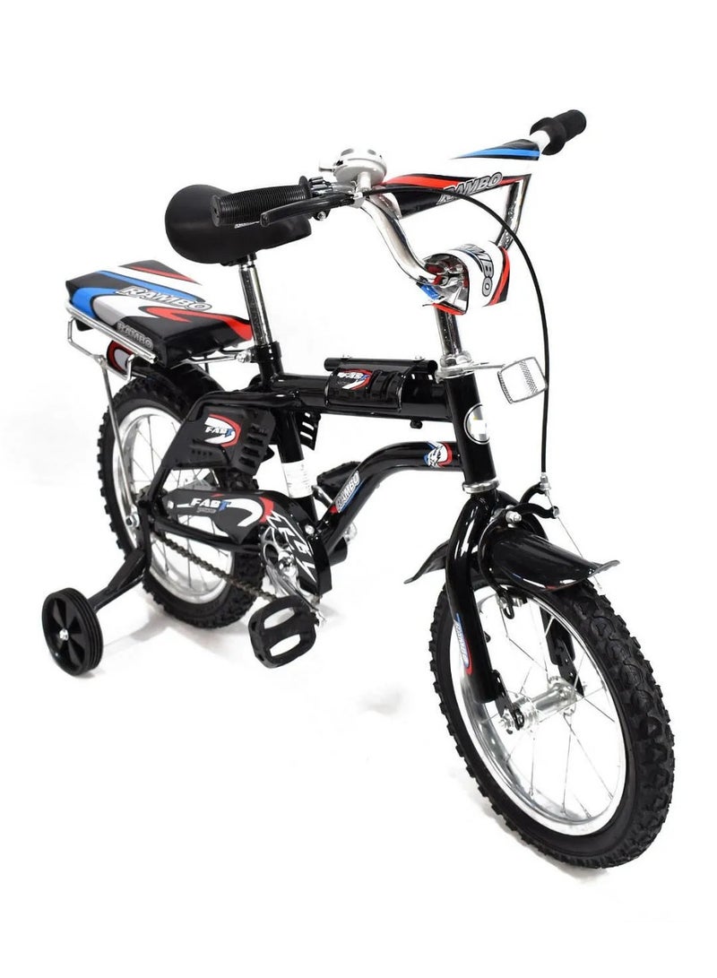 Rambo 14 inch Rambo Bicycle with Double Seat Adjustable Air Tire and Supported Wheels 6 to 8 years old - Image 1