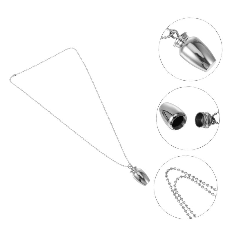 Commemorative Teeth Case Necklace Pendant with Hollow Design for Storing Teeth Lanugo Pet Chain Included - Image 5