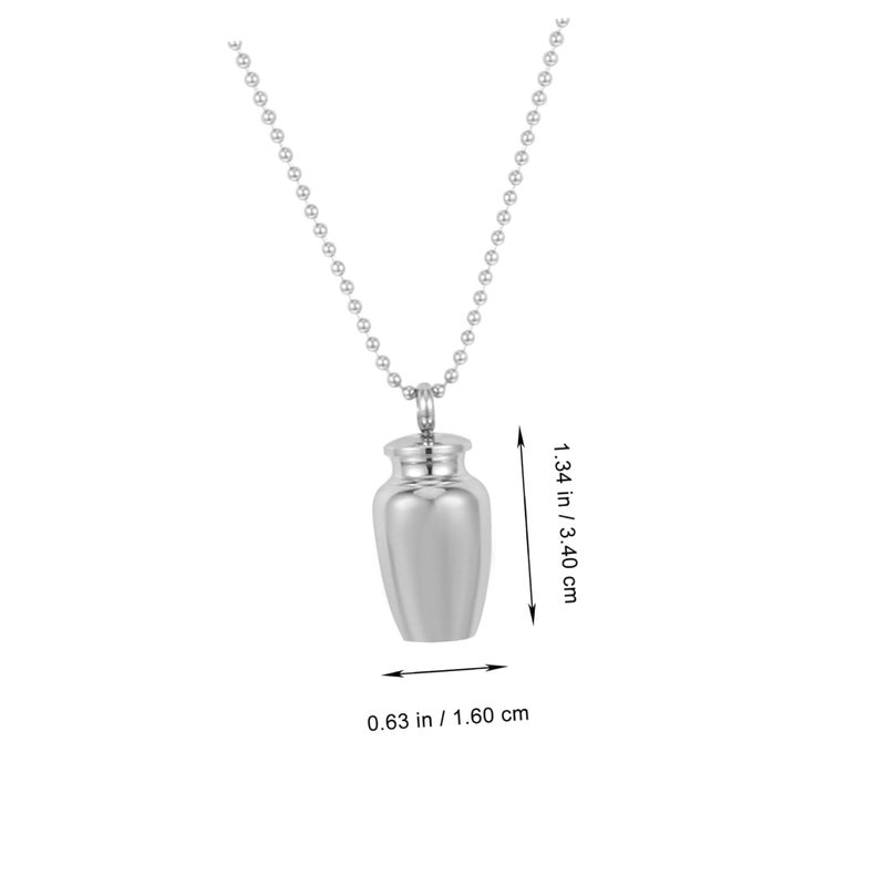 Commemorative Teeth Case Necklace Pendant with Hollow Design for Storing Teeth Lanugo Pet Chain Included - Image 4