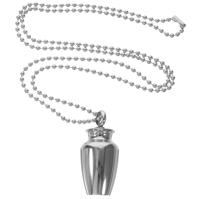 Commemorative Teeth Case Necklace Pendant with Hollow Design for Storing Teeth Lanugo Pet Chain Included - Image 1