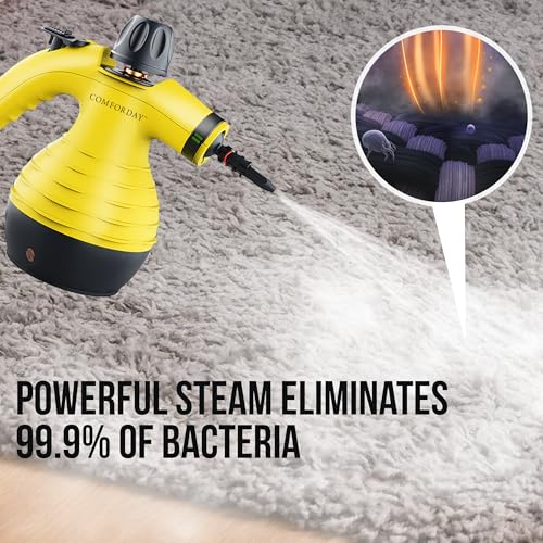 Comforday Multi-Purpose Handheld Pressurized Steam Cleaner with 9-Piece Accessories, Perfect for Stain Removal, Curtains, Car Seats, Floor, Carpet, Window Cleaning - Image 2