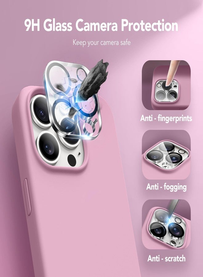 غونيز جراب GONEZ من السيليكون لهاتف iPhone 14 Pro Max، متوافق مع MagSafe، مع واقي للشاشة وواقي لعدسة الكاميرا، جراب سيليكون سائل مقاوم للصدمات لحماية الهاتف 14 Pro Max مقاس 6.7 بوصة، لون أسود كشمش - Image 5