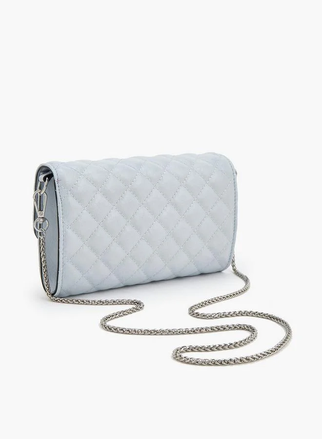 Celeste BLUE Quilted Crossbody Bag With Chain Strap for Women | Best Price UAE