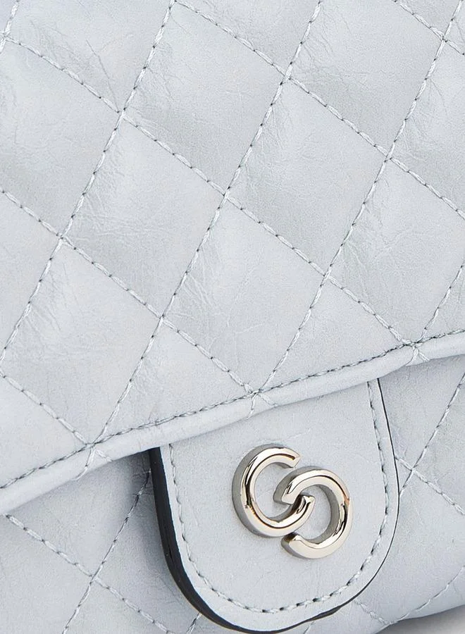 Celeste BLUE Quilted Crossbody Bag With Chain Strap for Women | Best Price UAE