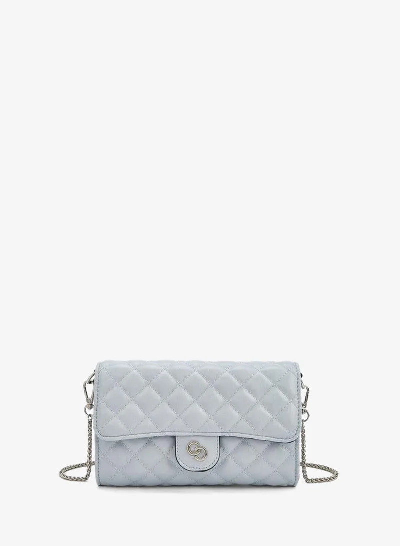 Quilted Crossbody Bag With Chain Strap