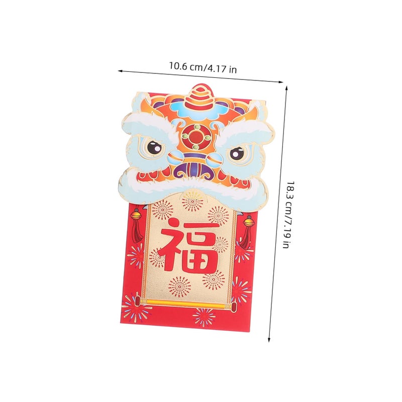 Traditional Chinese Red Envelopes Hongbao 12PCS For Lunar New Year Lucky Money - Image 3