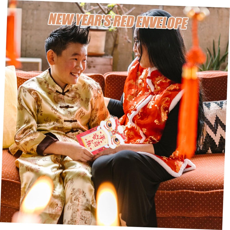 Traditional Chinese Red Envelopes Hongbao 12PCS For Lunar New Year Lucky Money - Image 5