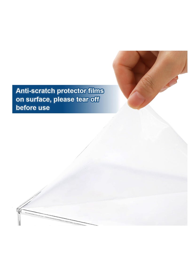 Excefore رفوف عرض أكريليك شفافة 2 حزمة، رفوف فنكو بوب، وضعية عرض منظم للكولون، للمجوهرات، مستحضرات التجميل، الحلويات، كب كيك، حلوى، شخصيات ألعاب (30x12.7x8 سم، 5 ملم سمك) - Image 4