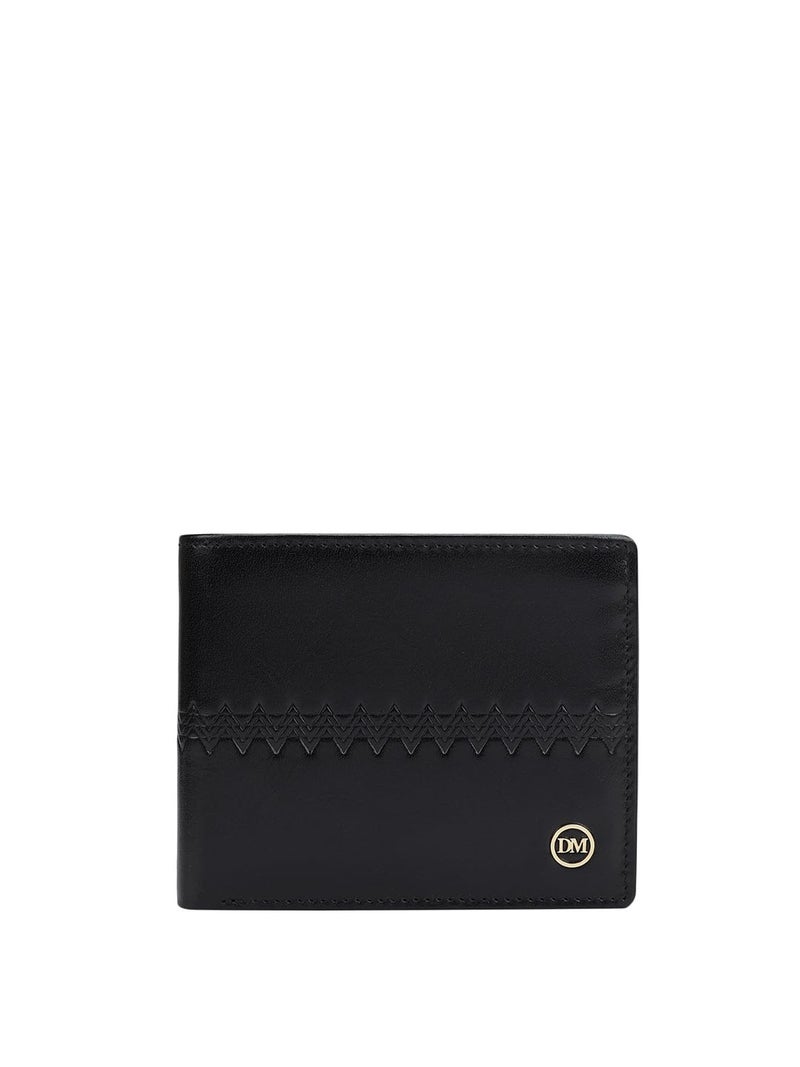 Da Milano RFID Protected Leather Wallet for Men with Card Slot - Black - Image 1