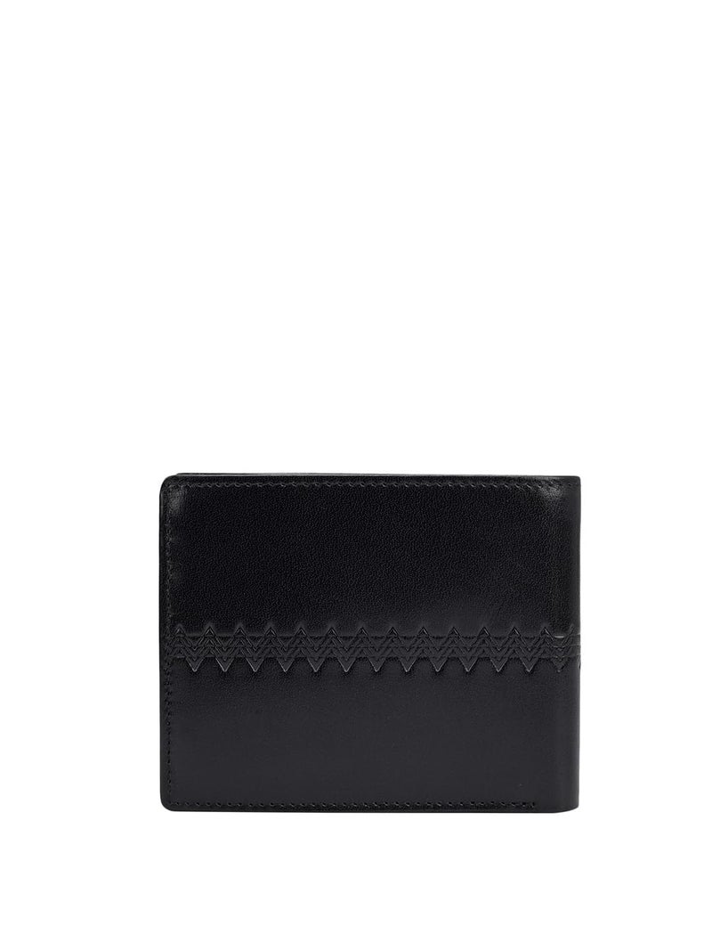 Da Milano RFID Protected Leather Wallet for Men with Card Slot - Black - Image 5