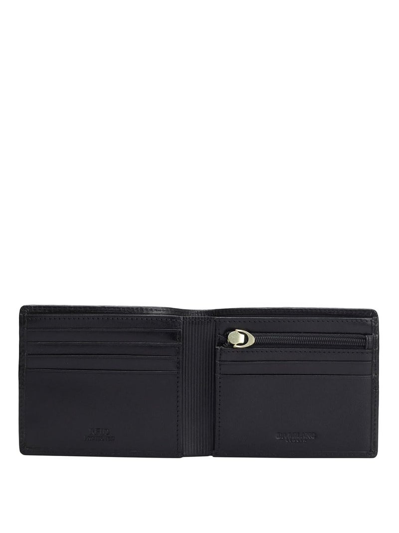 Da Milano RFID Protected Leather Wallet for Men with Card Slot - Black - Image 3