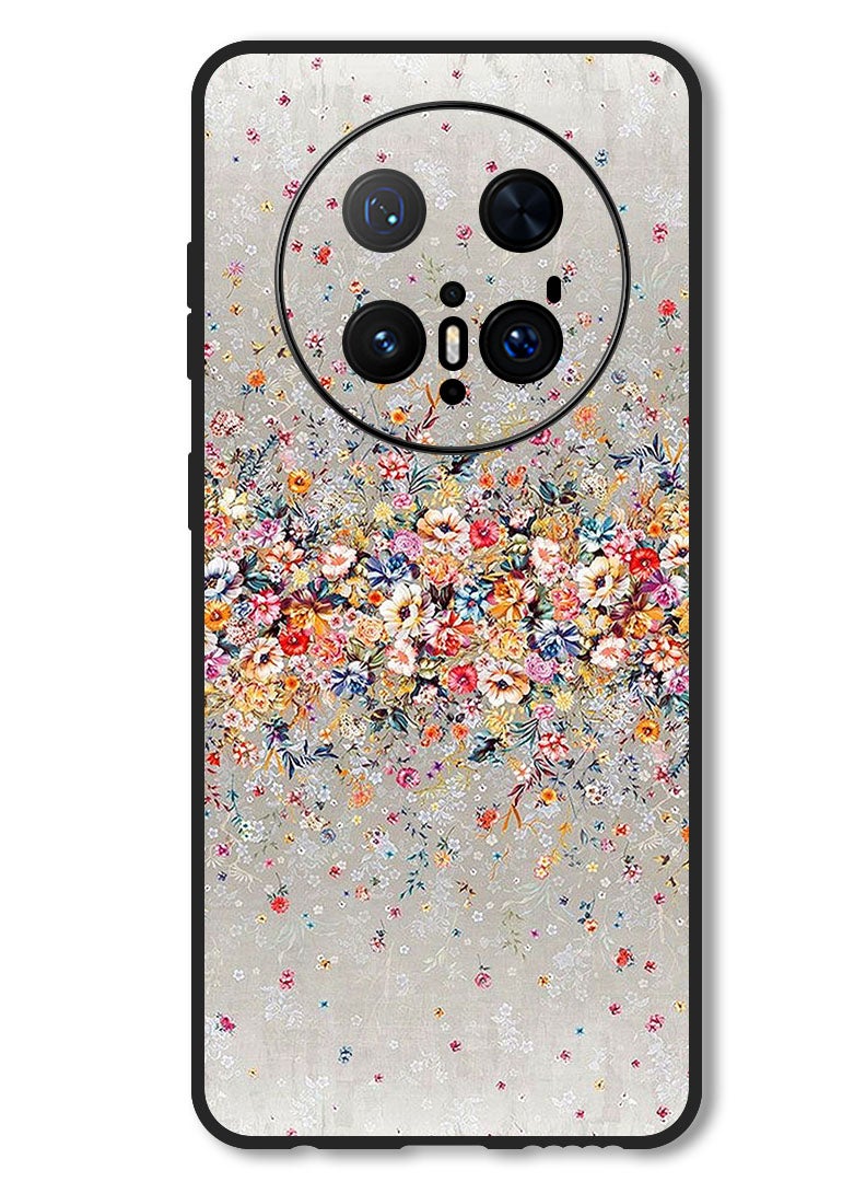 Theodor Case Compatible with Huawei Mate 70 Pro/ 70 Pro + Protection Shockproof Bumper Cover Small Flowers Abstract Art - Image 1