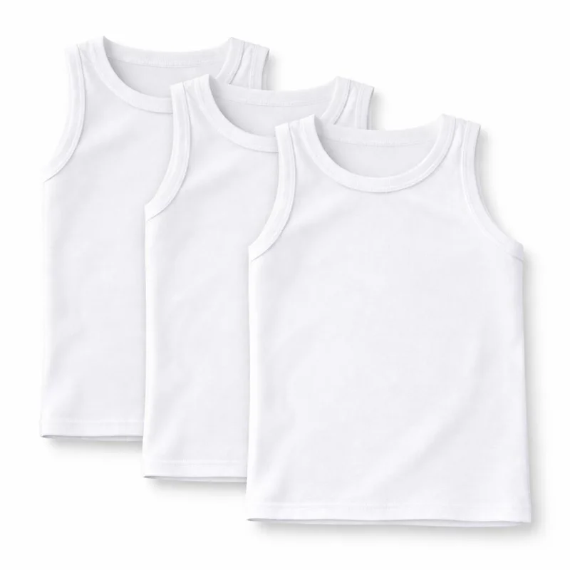 TUMMY TUMMY Baby Vest for Kids Cotton Sleeveless Sando Baniyan Toddler Innerwear Baby Cloth for Boys & Girls Pack of 3