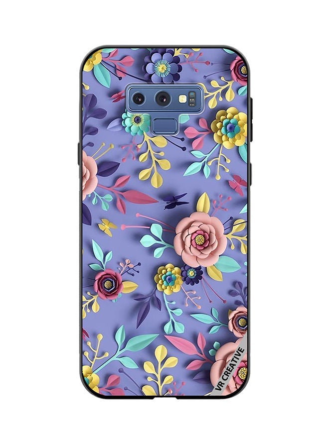 VR CREATIVE Protective Case Cover For Samsung Galaxy Note 9 Flower Design Multicolour - Image 1