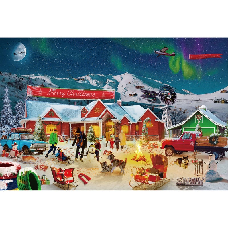 Tektalk Puzzles for Adults Jigsaw Puzzles for Adults Jigsaw Puzzle for Teens & Adults (1000 Piece Wooden Puzzle  Christmas Joy) - Image 2