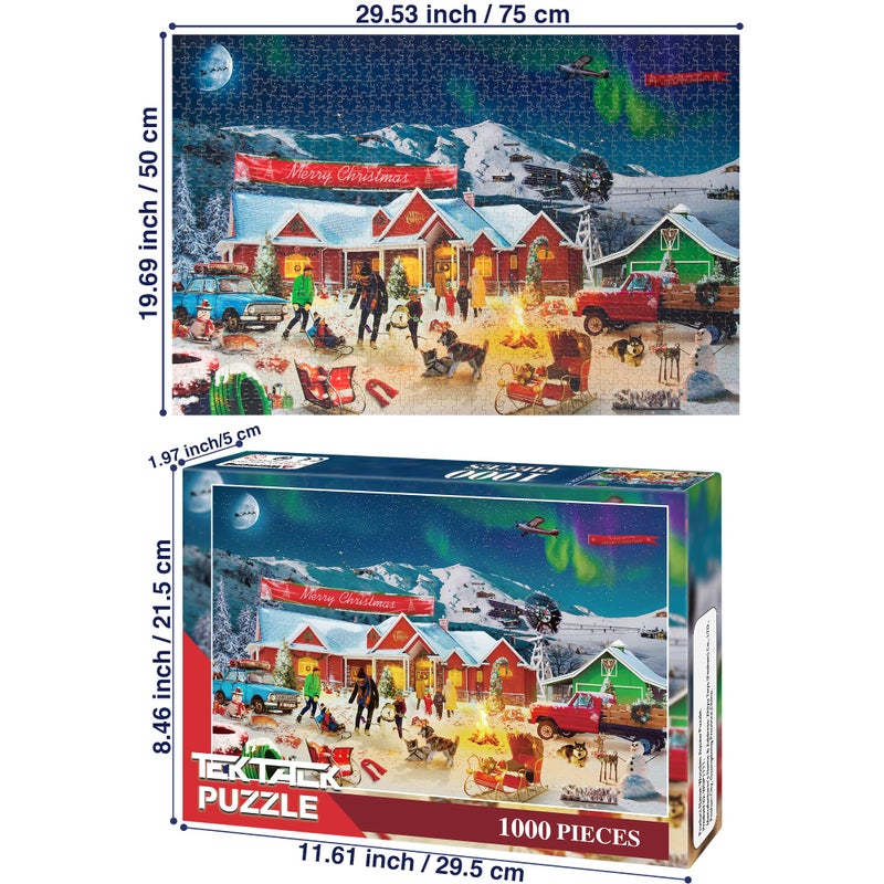 Tektalk Puzzles for Adults Jigsaw Puzzles for Adults Jigsaw Puzzle for Teens & Adults (1000 Piece Wooden Puzzle  Christmas Joy) - Image 3