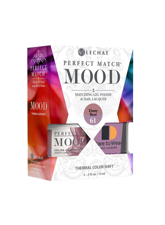 Lechat Mood Gel Nail Polish Change Temperature Color 15ml Dusty Rose Thermal Color Shift PMMDS61 - Image 1