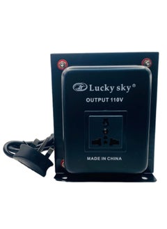 Lucky Sky 1500W Watt Step Down Transformer 220 Volt to 110 Volt Voltage Converter, Universal 3 Pin UK With Power Cord For Household Electrical Appliance Voltage Converter (220V TO 110V 1500W).  - Image 1