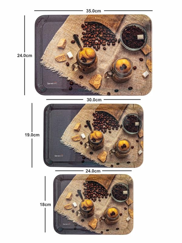 Servewell طقم صواني سيرفويل مكون من 3 قطع SER-COMF-TS3P-FROT - Image 3
