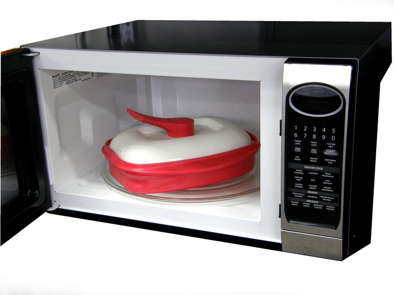 Microhearth Grill Pan for Microwave Cooking, Red - Image 5