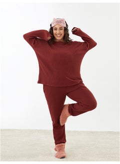 Women's Elastic Waist Plain Jogger Pajama Bottom