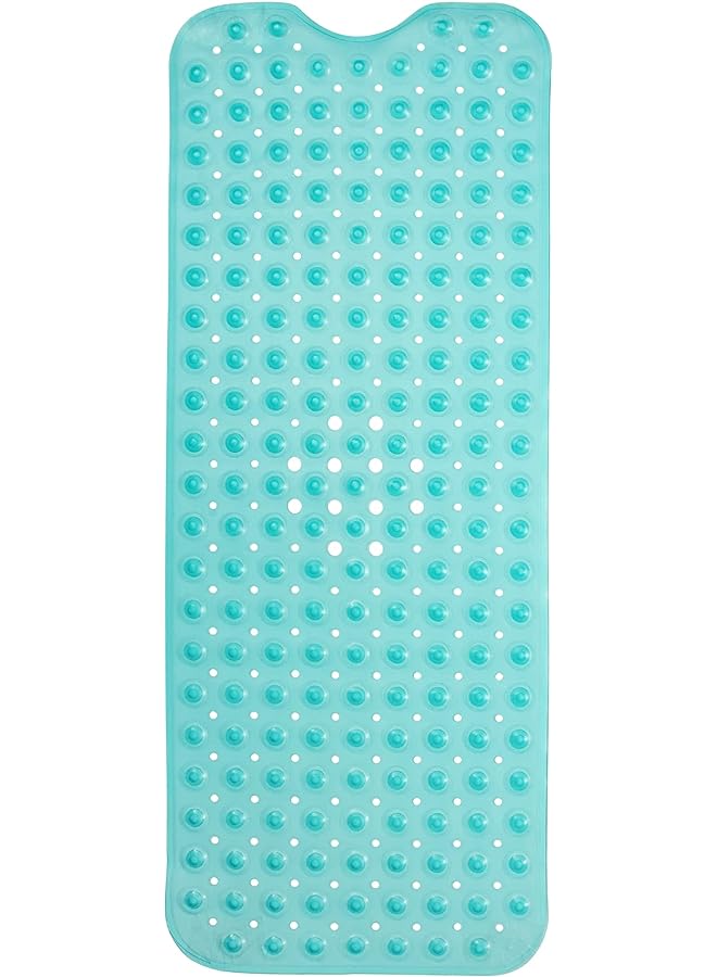 راكسوم سجادة حمام طويلة جدًا غير قابلة للانزلاق للحوض والدش (أخضر شفاف) - Image 1