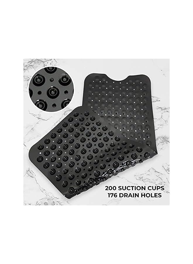 راكسوم سجادة حمام طويلة جدًا غير قابلة للانزلاق للحوض والدش (أخضر شفاف) - Image 3