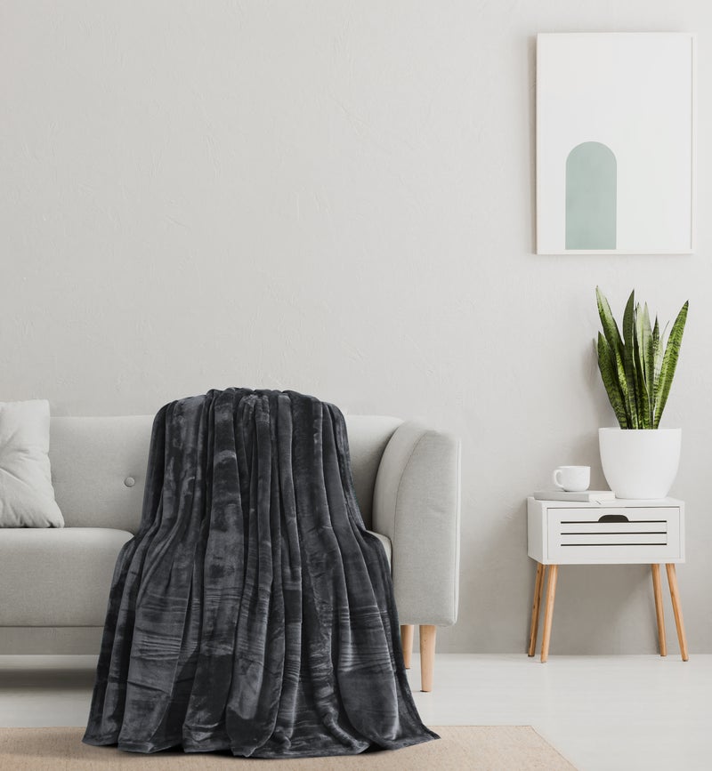 MORANO Viva Soft Throw Blanket | Single Size 150x220 cm | Lightweight 250 gsm | Color - Evening Grey | Ideal for Beds, Sofa or Travel - Image 1