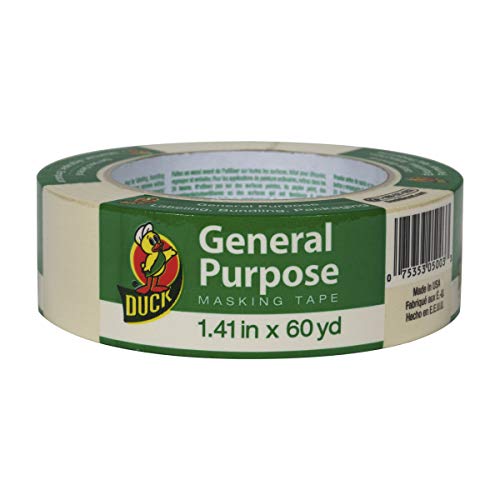 Duck Brand 394697 General Purpose Masking Tape 141Inch by 60Yard Single Roll Beige