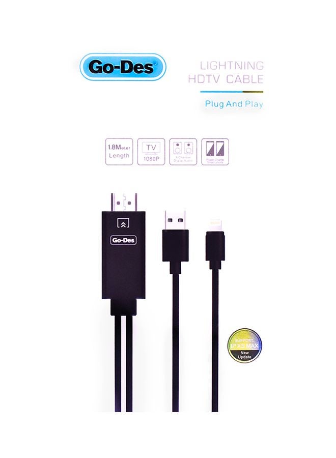 GO-DES Lightning HDTV Cable Black - Image 2
