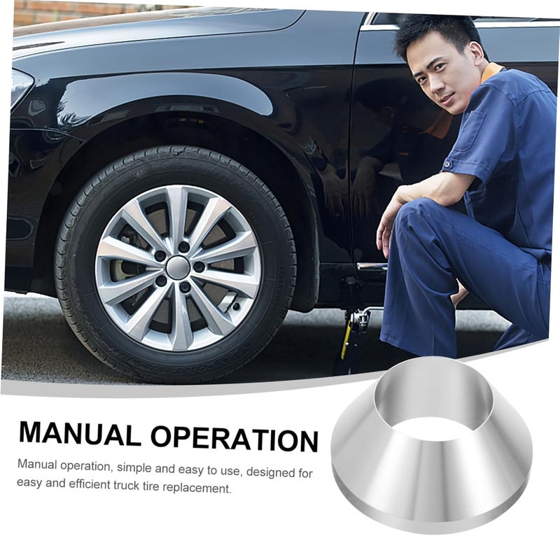 PRETYZOOM Tire Changing Tool Wheel Tire Balancing Cone Tire Repair Kit Motorcycle Tire Changer Motorcycle Tire Balancer Manual Tire Changer Centering Cone Small Tire Changer Silver Aluminum - Image 4