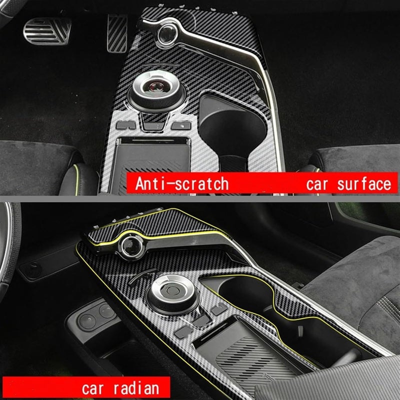 QASULER Carbon Fiber Gear Shift Panel Trim for Kia EV6 - Image 4